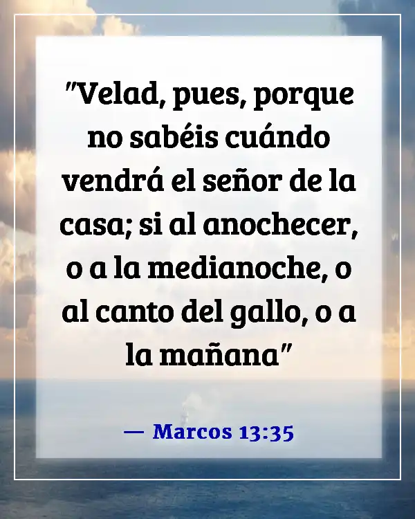 Versículos de la Biblia sobre esperar el regreso de Jesús (Marcos 13:35)