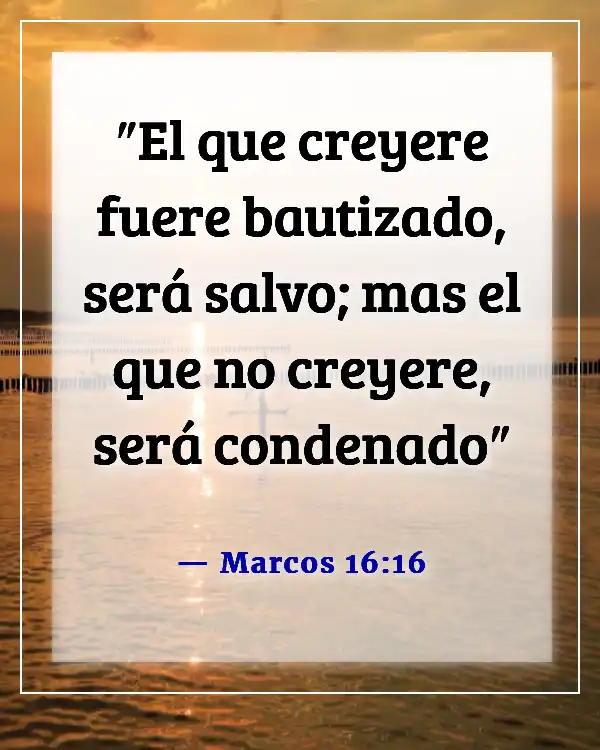 Versículos de la Biblia sobre el Sacramento del Bautismo (Marcos 16:16)
