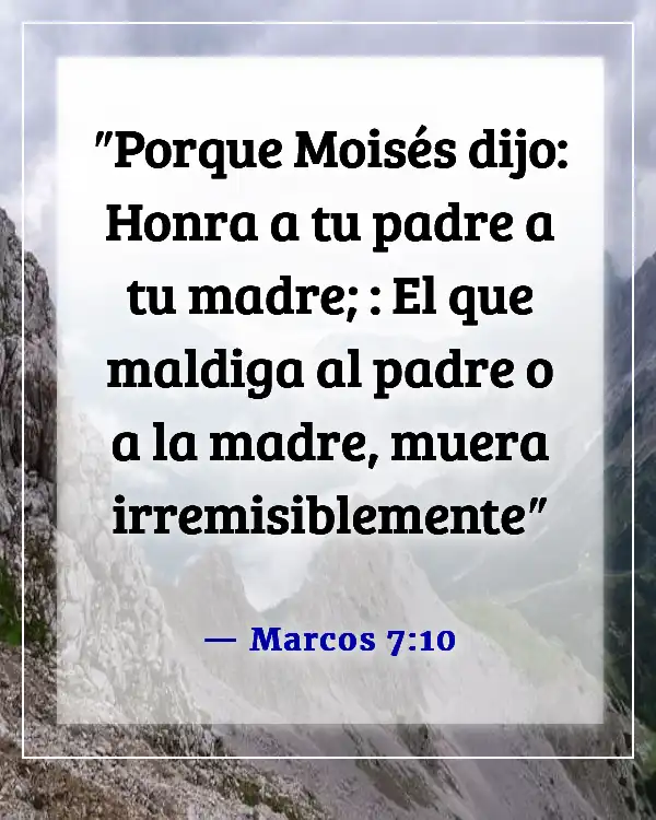 Versículos de la Biblia sobre el honor (Marcos 7:10)