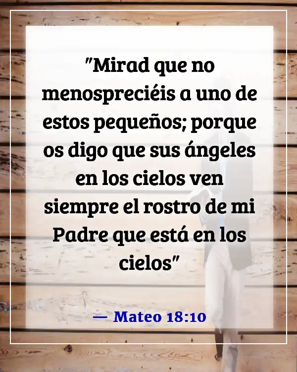 Versículos de la Biblia sobre los niños que van al cielo (Mateo 18:10)