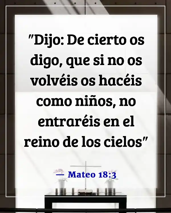 Versículos de la Biblia sobre los niños que van al cielo (Mateo 18:3)