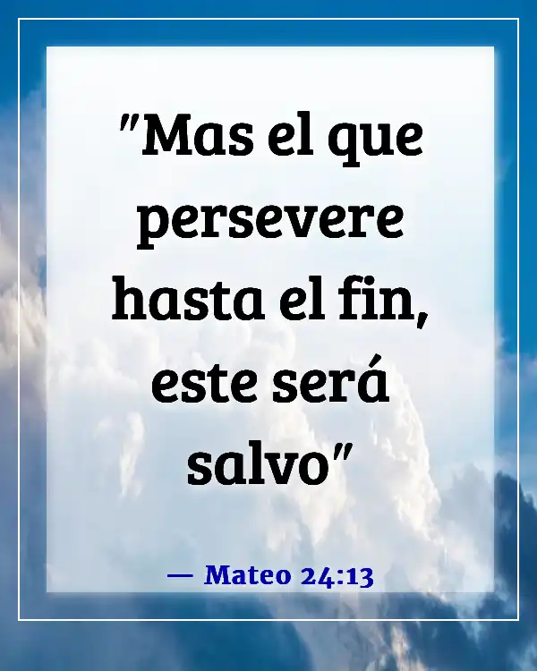 Versículo de la Biblia sobre la paciencia y la perseverancia (Mateo 24:13)