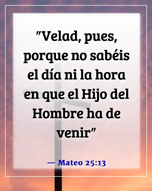 Versículos bíblicos sobre esperar el regreso de Jesús (Mateo 25:13)