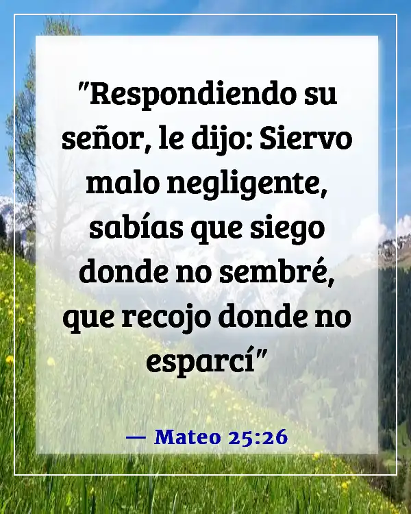 Versículos de la Biblia sobre el sueño y la pereza (Mateo 25:26)