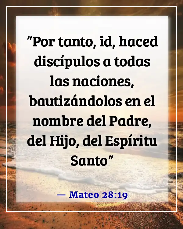 Versículos de la Biblia sobre el Sacramento del Bautismo (Mateo 28:19)