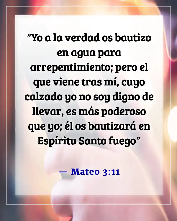 Versículos de la Biblia sobre el Sacramento del Bautismo (Mateo 3:11)