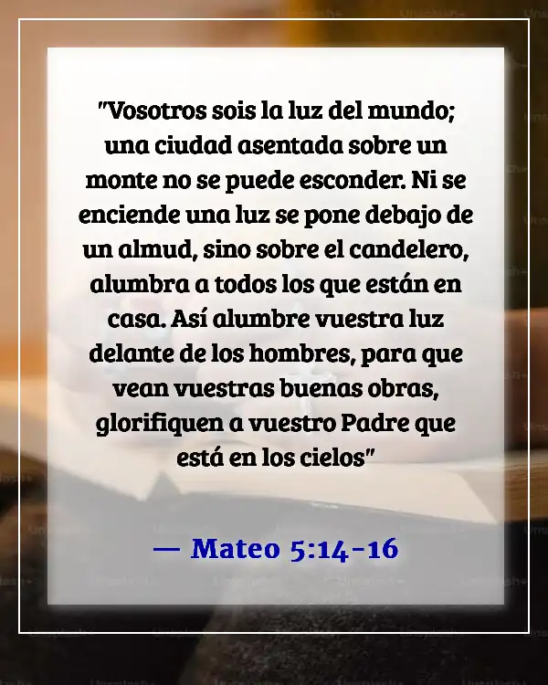 Versículos de la Biblia sobre la misión de la iglesia (Mateo 5:14-16)