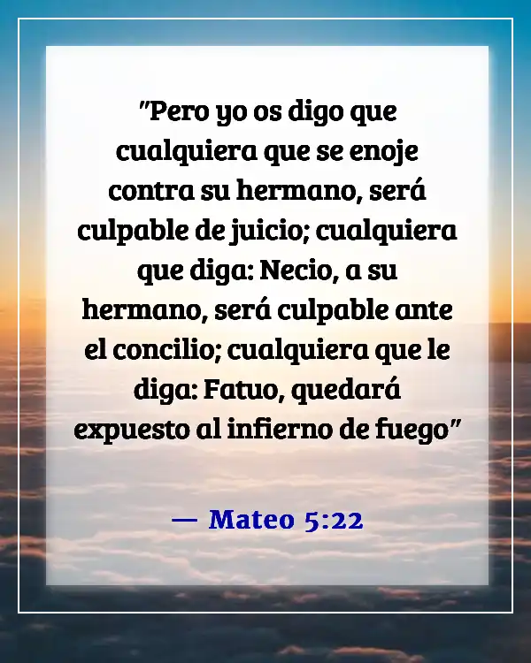 Versículos de la Biblia sobre quién irá al infierno (Mateo 5:22)