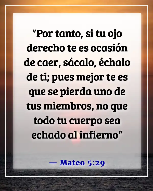 Versículo de la Biblia sobre guardar tus ojos y oídos (Mateo 5:29)