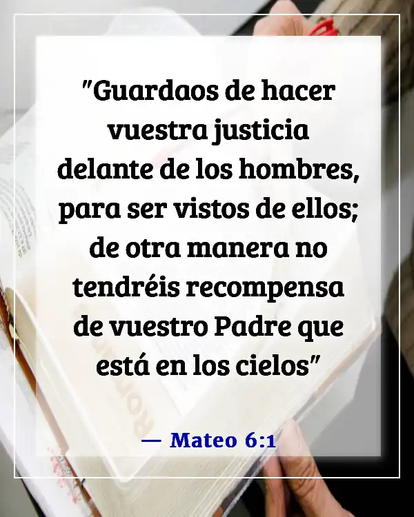 Versículos de la Biblia sobre las recompensas en el cielo (Mateo 6:1)