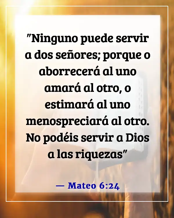 Versículos bíblicos para la exención religiosa (Mateo 6:24)