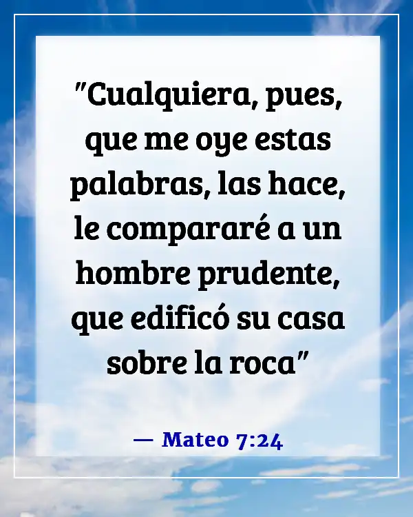 Versículo de la Biblia sobre guardar tus ojos y oídos (Mateo 7:24)