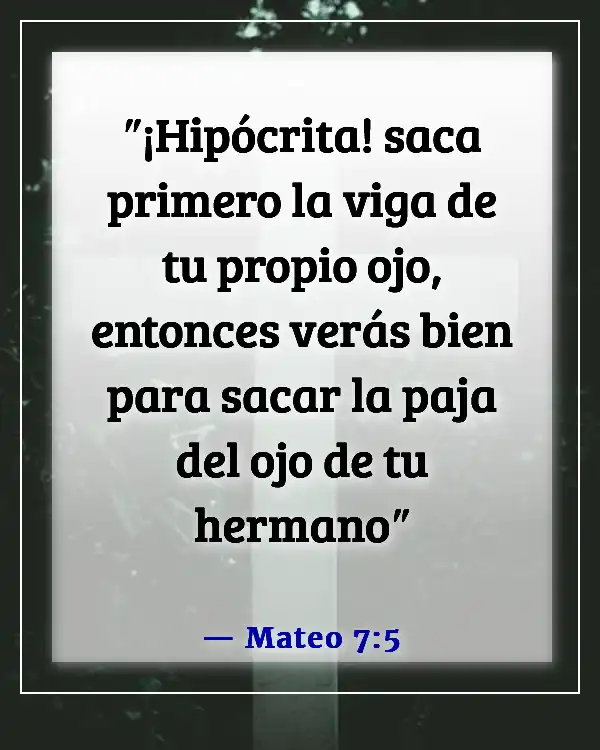 Versículo de la Biblia sobre no juzgar (Mateo 7:5)