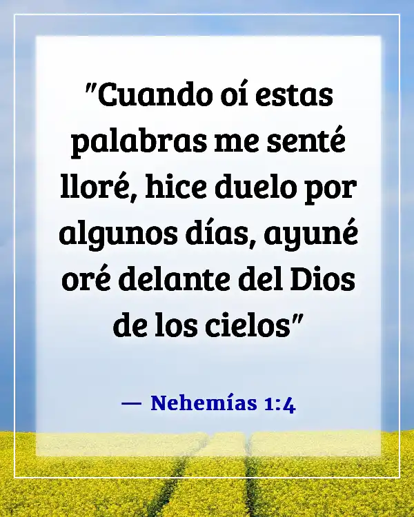 Versículos bíblicos para ayunar por un avance (Nehemías 1:4)