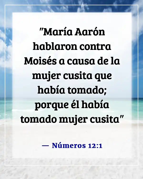 Versículo de la Biblia sobre la mezcla de razas (Números 12:1)