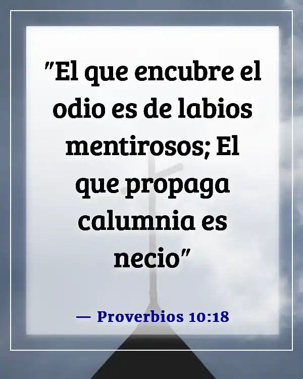 Versículos de la Biblia sobre los mentirosos que van al infierno (Proverbios 10:18)