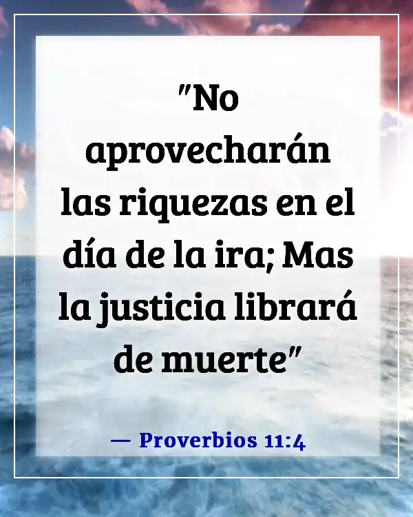 Here is the translation of "Bible Verse About Material Things" into Spanish:  

"Versículo bíblico sobre las cosas materiales" (Proverbios 11:4)