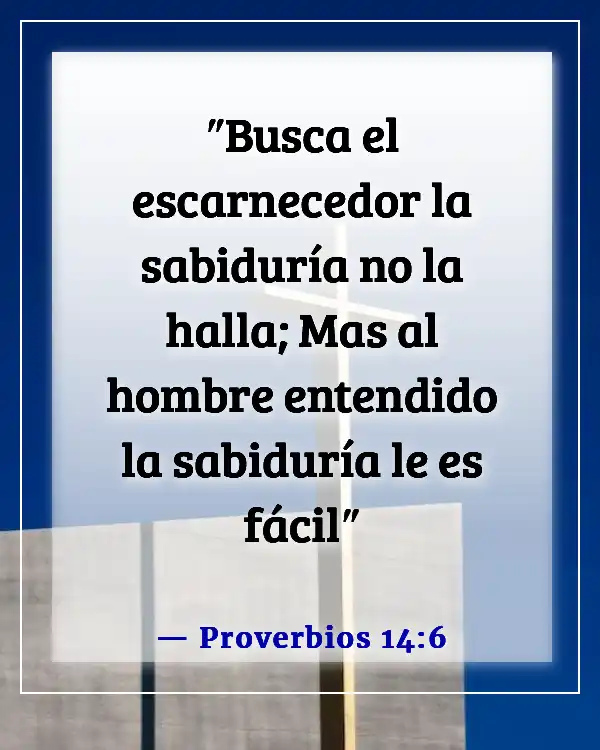 The Spanish translation for "Bible verse about making fun of God" is "Versículo bíblico sobre burlarse de Dios." (Proverbios 14:6)