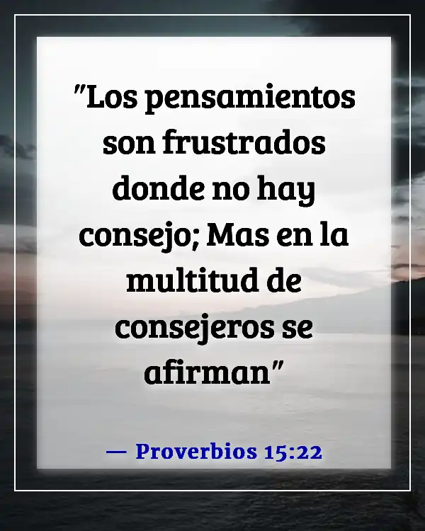 Versículos de la Biblia sobre el sueño y la pereza (Proverbios 15:22)