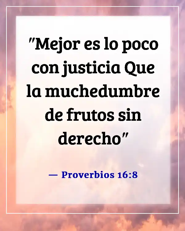 A verse from the Bible that talks about doing the right thing in Spanish can be translated as:

Versículo de la Biblia sobre hacer lo correcto (Proverbios 16:8)