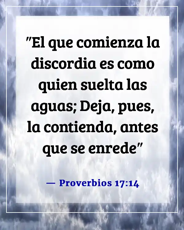 Versículo bíblico sobre problemas familiares (Proverbios 17:14)