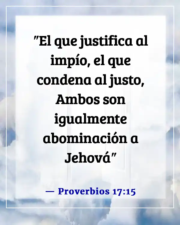 Versículos de la Biblia sobre asesinar a los inocentes (Proverbios 17:15)