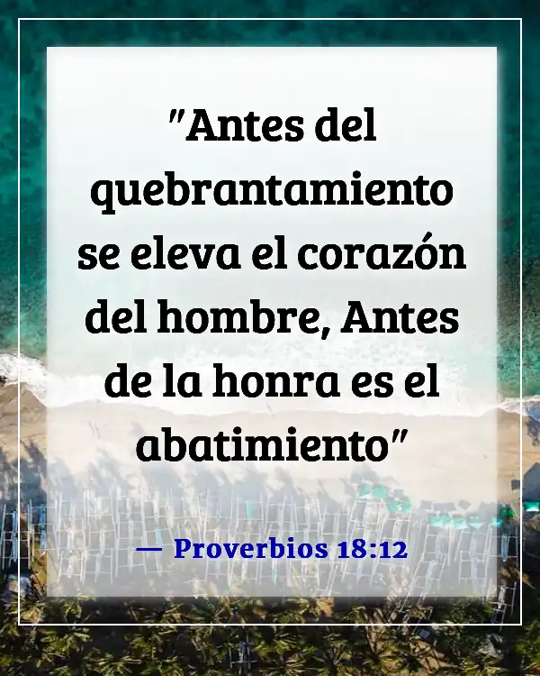 Versículo de la Biblia sobre la arrogancia (Proverbios 18:12)