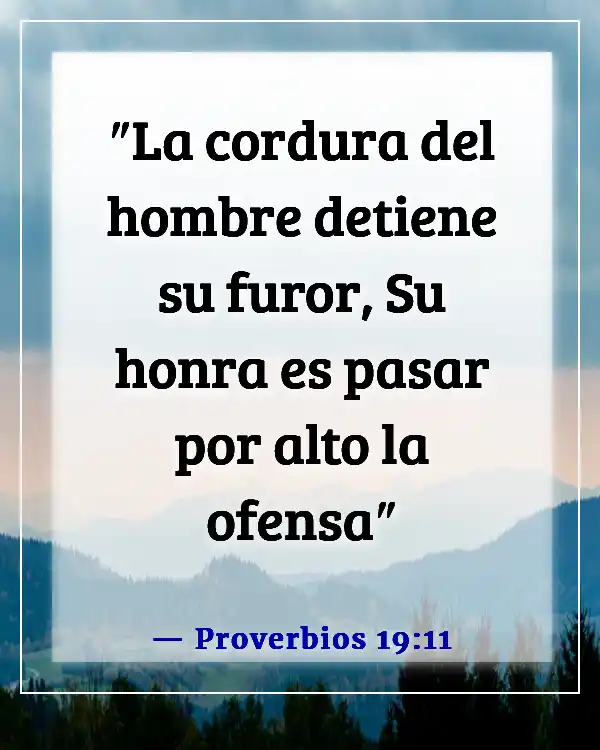 Versículo bíblico sobre problemas familiares (Proverbios 19:11)
