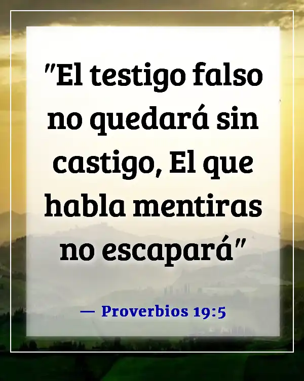 Versículos de la Biblia sobre el engaño y la mentira (Proverbios 19:5)