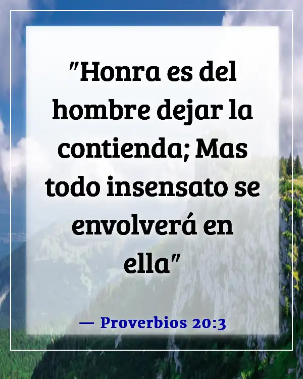 Versículos de la Biblia sobre el honor (Proverbios 20:3)