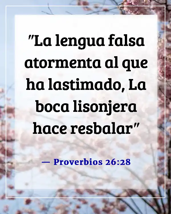 Versículos de la Biblia sobre los mentirosos que van al infierno (Proverbios 26:28)