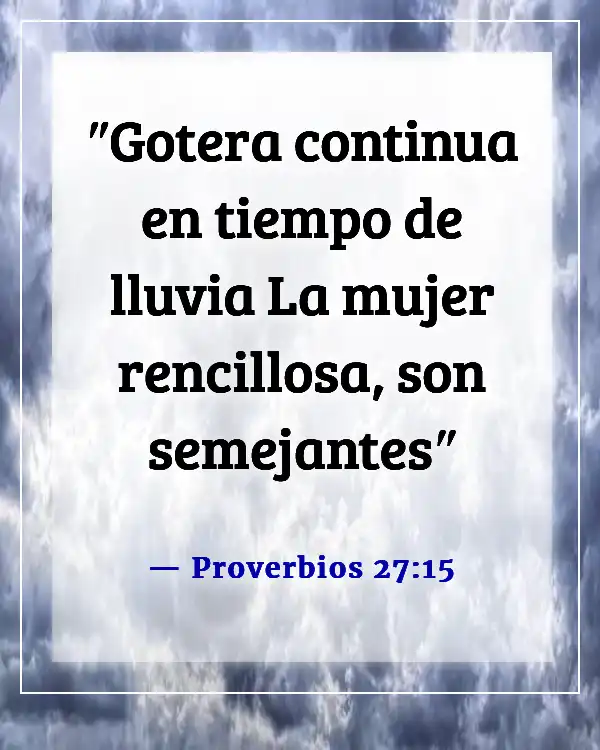 Una esposa que falta al respeto a su esposo versículo bíblico (Proverbios 27:15)