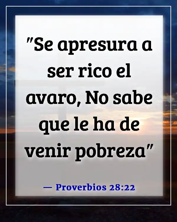 Here is the translation of "Bible Verse About Material Things" into Spanish:  

"Versículo bíblico sobre las cosas materiales" (Proverbios 28:22)