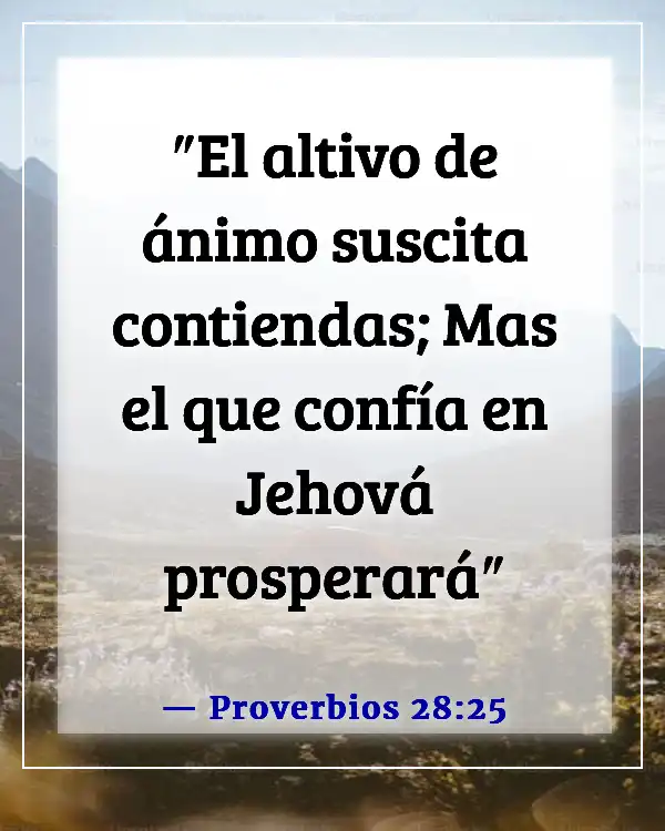 Versículos de la Biblia para una persona egoísta (Proverbios 28:25)