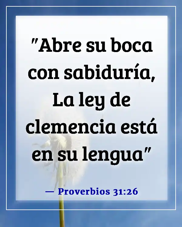 Versículos de la Biblia sobre el valor de una mujer (Proverbios 31:26)