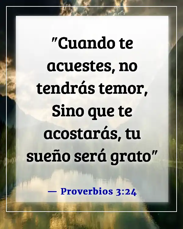Versículos de la Biblia sobre dormir bien (Proverbios 3:24)