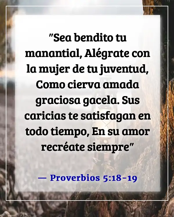 Versículo de la Biblia sobre un esposo infiel (Proverbios 5:18-19)