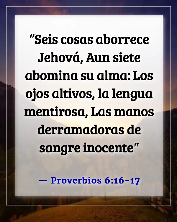 Versículo de la Biblia sobre la arrogancia (Proverbios 6:16-17)