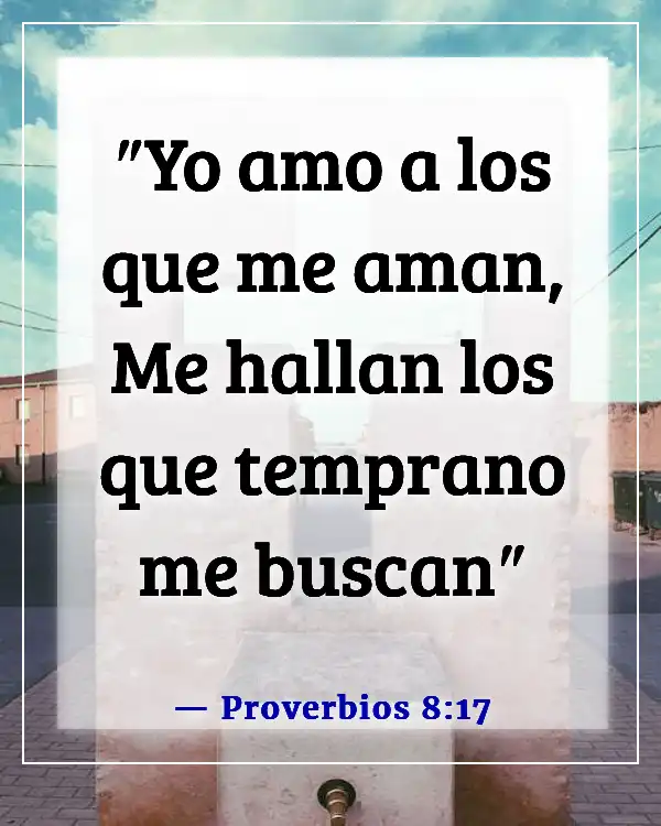 Versículos de la Biblia sobre buscar a Dios (Proverbios 8:17)