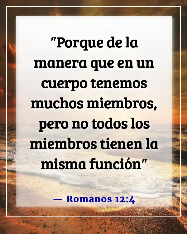 Versículos de la Biblia sobre dones y talentos (Romanos 12:4)