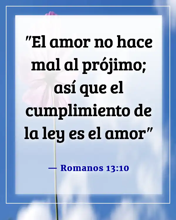 A verse from the Bible that talks about doing the right thing in Spanish can be translated as:

Versículo de la Biblia sobre hacer lo correcto (Romanos 13:10)