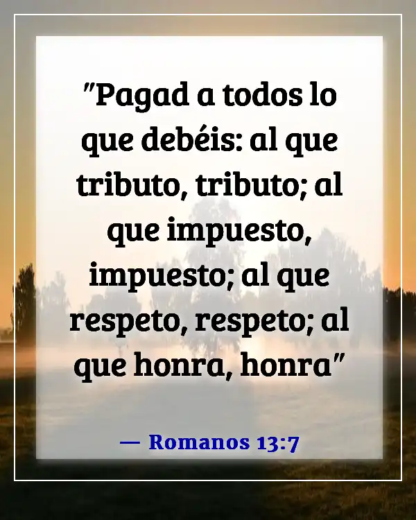Versículos de la Biblia sobre el honor (Romanos 13:7)