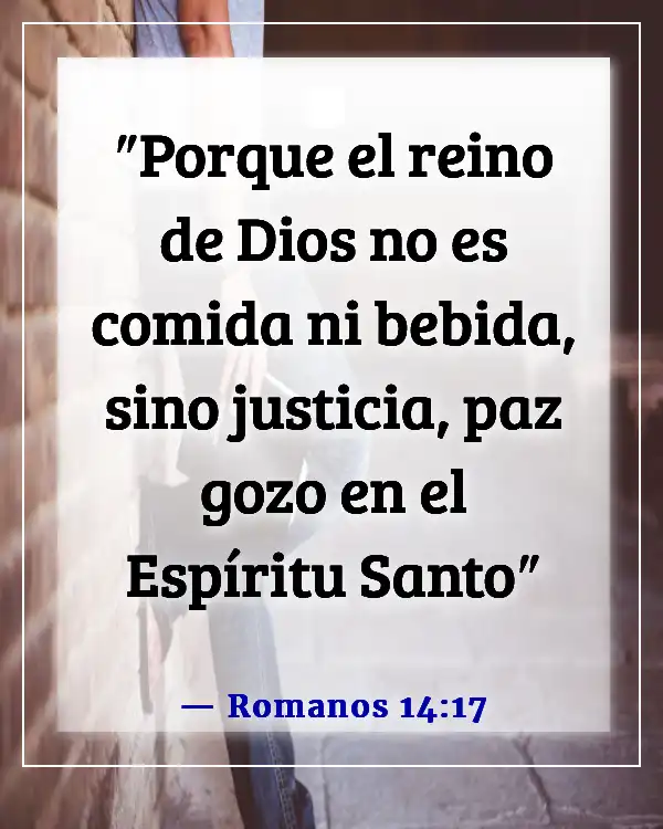 Versículos bíblicos para trastornos alimenticios (Romanos 14:17)