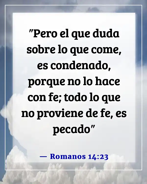 Versículos bíblicos para la exención religiosa (Romanos 14:23)