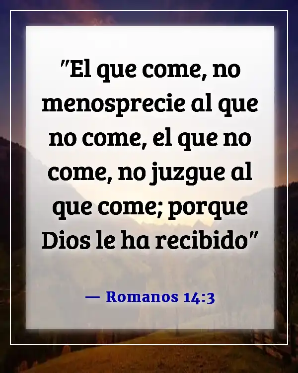 Versículo de la Biblia sobre no juzgar (Romanos 14:3)