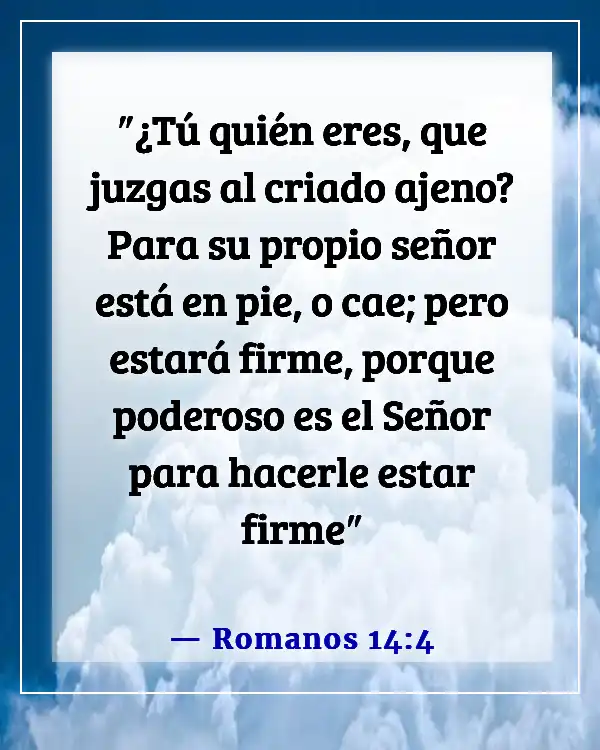 Versículo de la Biblia sobre hablar en contra de los pastores (Romanos 14:4)