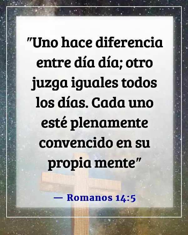 Versículos bíblicos para la exención religiosa (Romanos 14:5)