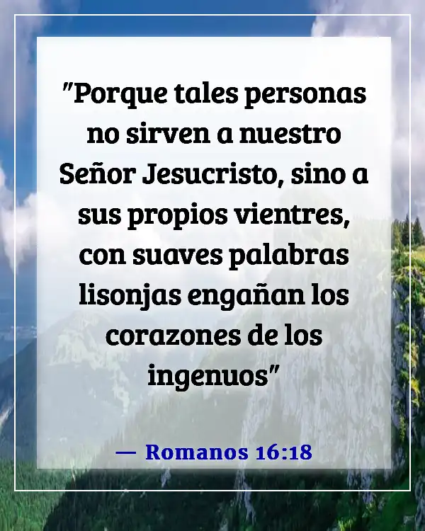 Versículos de la Biblia sobre el engaño de Satanás (Romanos 16:18)