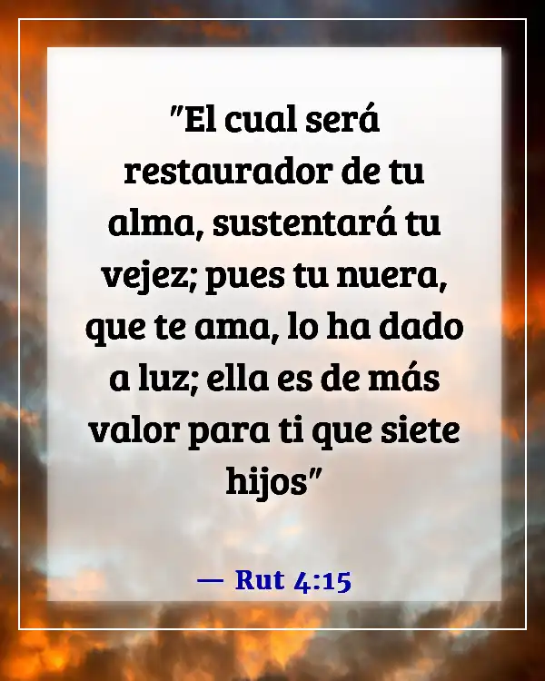 Versículo de la Biblia sobre abuelos y nietos (Rut 4:15)