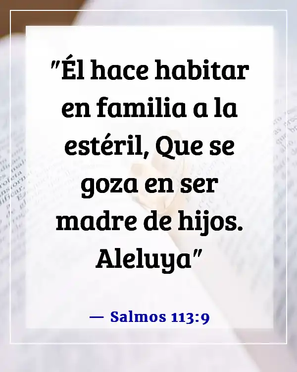 Versículos de la Biblia para problemas de fertilidad (Salmos 113:9)